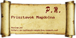 Prisztavok Magdolna névjegykártya