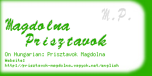 magdolna prisztavok business card